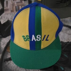 Stall & Dean Brasil Blue, Yellow Fitted Cap with Green Trim 7 3/8 (706)